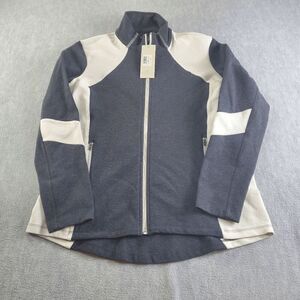 Bermuda Sands Jacket Womens Medium Black Granite Reid Ottoman Rib Full Zip